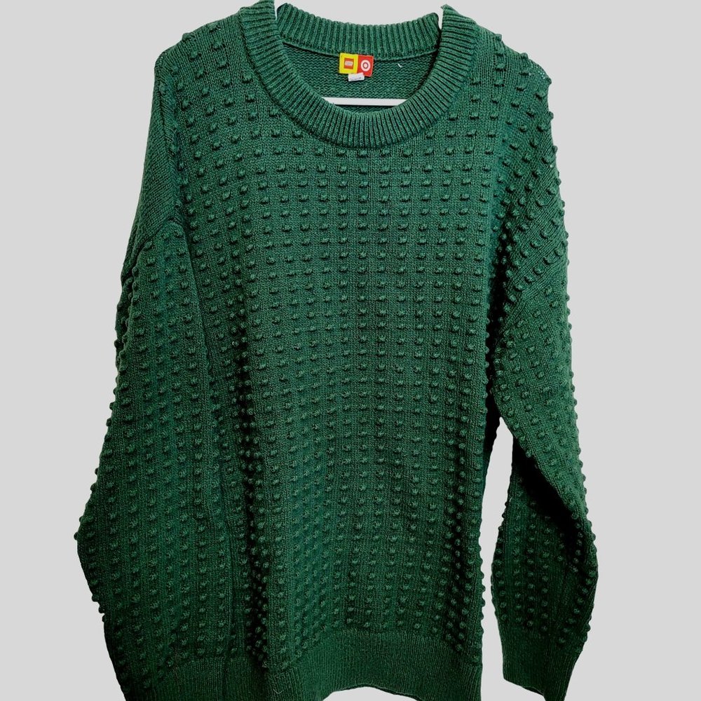 Target Lego Sweater Green Textured Long Sleeves Adult Size Large